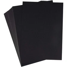 150PCS Black Cardstock Paper - Heavyweight Smooth Postcard Invitation, 5" x 7"