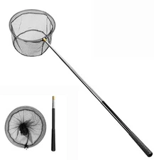 Pool Skimmer Net with Stainless Steel Telescopic Pole,58" Extendable Leaf Ski...