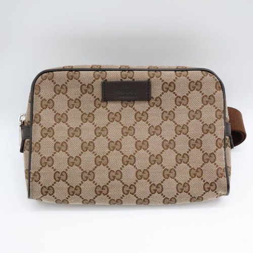 Gucci GG Supreme Beige Belt Messenger Bag