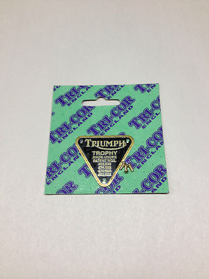 TRIUMPH PATENT PLATE ''TROPHY'' BRASS!!!! TRI-COR
