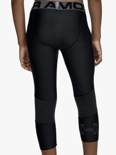 NWT - Under Armour Heatgear 3/4 Leggings Black - 1328980 - Boy’s Size XL - Picture 3 of 6