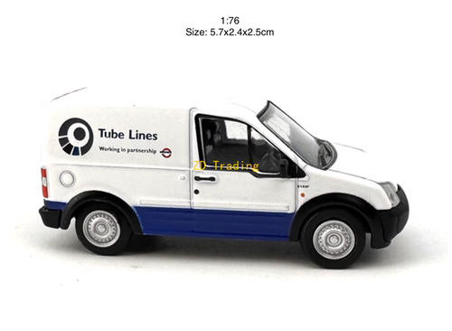 ZD 1:76 White Transporter Mini Van Delivery Model Diecast Metal Car BN - Picture 3 of 5