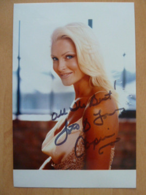 -aa- Caprice Bourret (USA) Model, originale Autogrammfoto