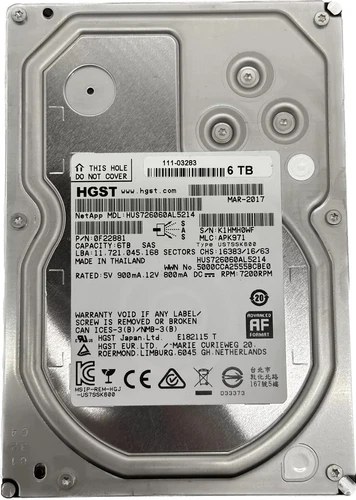 DISK HGST 6To 7,2K SAS  3.5" 12 Gbit/s  Model:  HUS726060AL5214