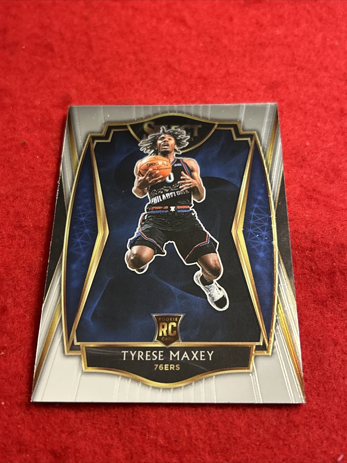2020-21 Tyrese Maxey Panini Select #174 Premier Level (RC) Rookie Card