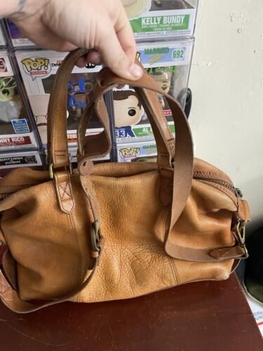 Madewell Glasgow English Saddle Tan Leather Satchel Shoulder Purse Bag - Picture 2 of 12