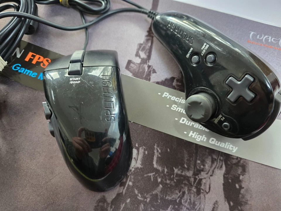 SONY PLAYSTATION 3 PS3 SPLITFISH FRAG FX PIRANHA CONTROLLER MOUSE FPS USB Mat Pa - Image 3 of 4