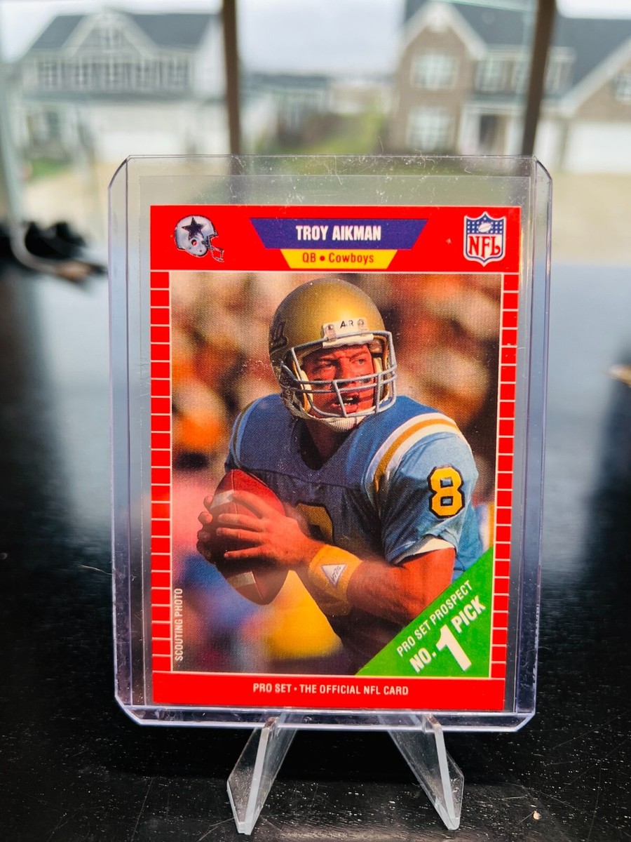 1989 Pro Set Football Troy Aikman Rookie! #490 SET BREAK MINT | eBay