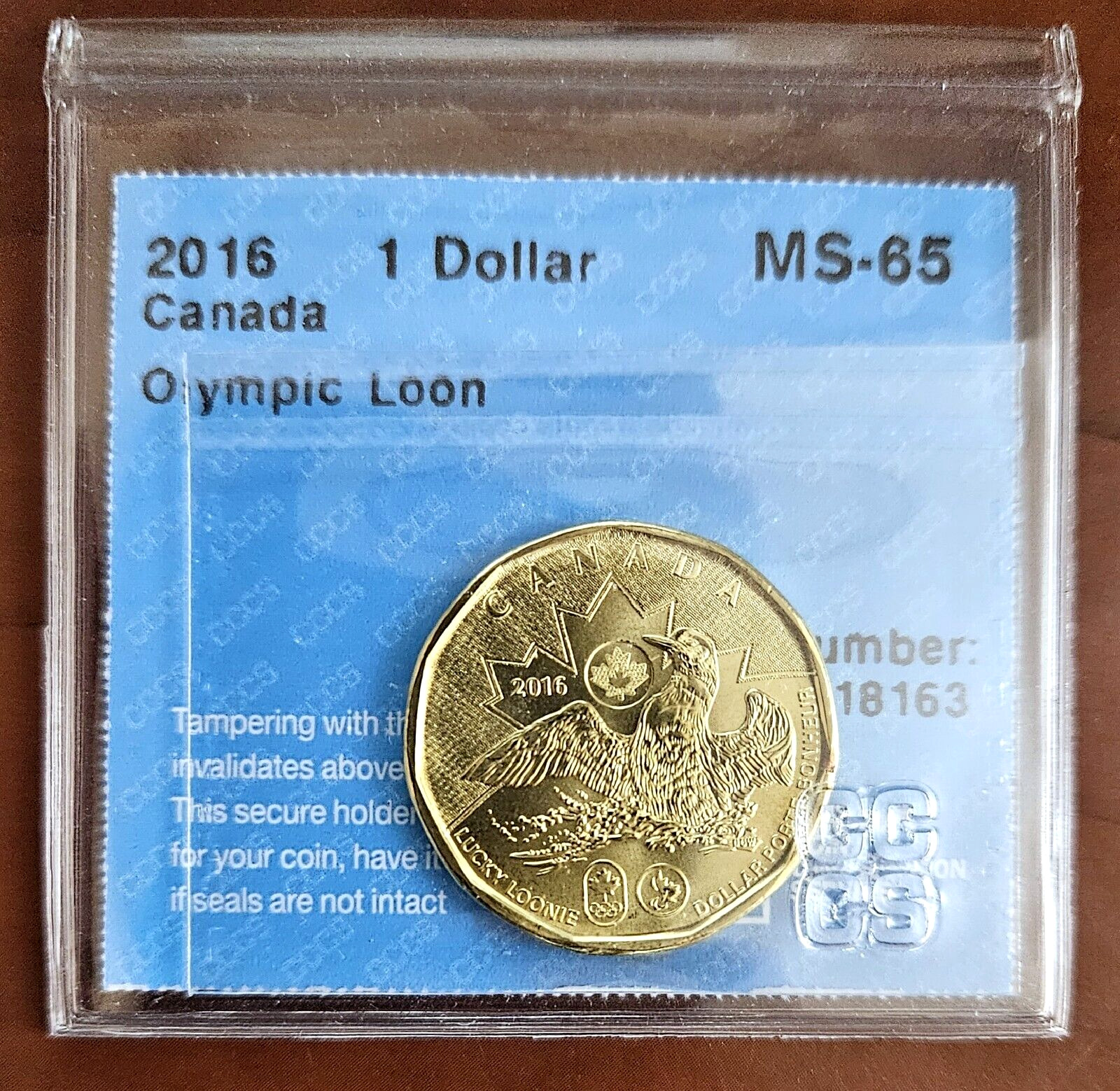 Canada 2016 - Olympic Loon Rio - Gem - (C0210) Certified CCCS MS-65!!