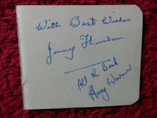 JIMMY THOMSON - HARRY WARNER - BRITISH BOXERS - AUTOGRAPHS