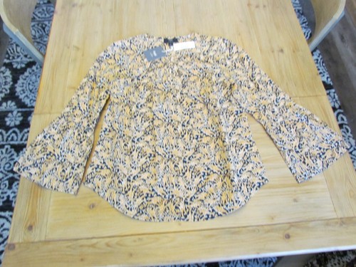 NWT J.Crew Size 6 Drake's of London Giraffe Bell Sleeve Top Shirt Blouse G1352 - Picture 5 of 10