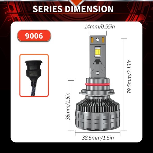 2X H11 9005 9006 H4 H7 H13 H1 LED Headlight Bulb High/Low Beam Super White 6000K - Picture 17 of 20
