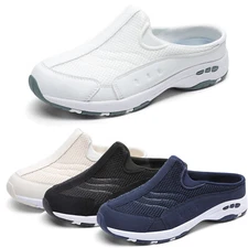Women Mule Shoes Comfort Shoes Mesh Breathable Backless Sneakers Walking Shoes