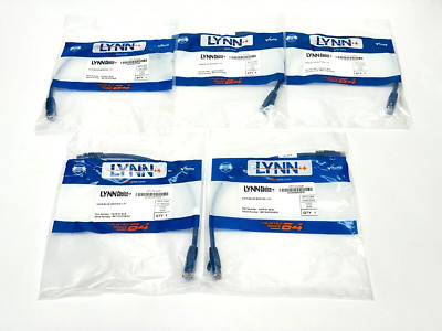 Lynn CAT6-01-BLB Cat6 Blue Booted Patch Cable 1ft LOT OF 5