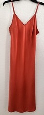 A New Day Size XS Women’s Spaghetti Strap Mini Slip Dress Orange Spice Coquette