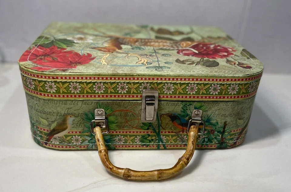 Storage/Purse Heavy Cardboard Bamboo Handle 4x9x11" - Image 2 of 3