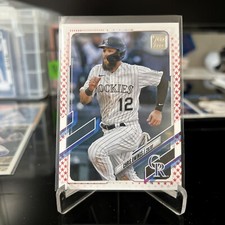 2021 Update Base Independence Day #US45 Chris Owings 16/76 - Colorado Rockies