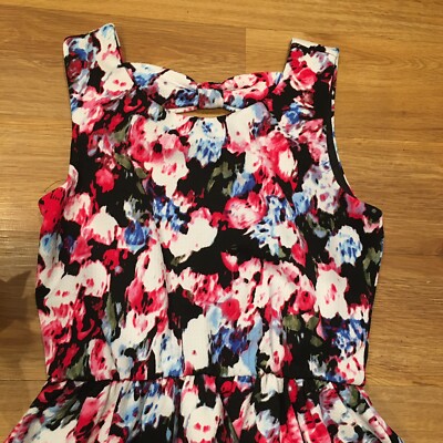 lily rose skater dress Lily Rose Lace Chiffon Women's Blsck Knee Length Skater Dress Size 1
