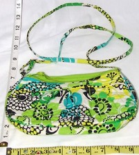 VERA BRADLEY Frannie Bag Limes Up Pattern Small Crossbody Green Blue Yellow