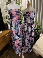 Two long floral maxi dresses size large 