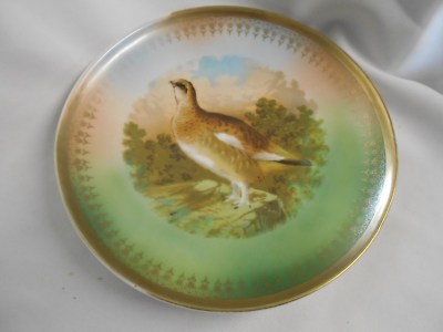 vintage antique Germany C. T. Quail / bird plate hunting decor