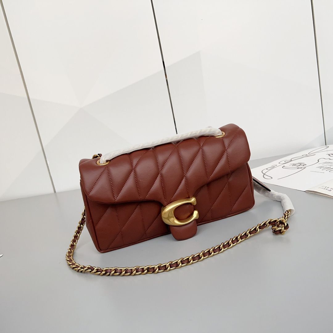 COACH Tabby 26 Shoulder Bag CP150 Quilted Dark Brown Women's