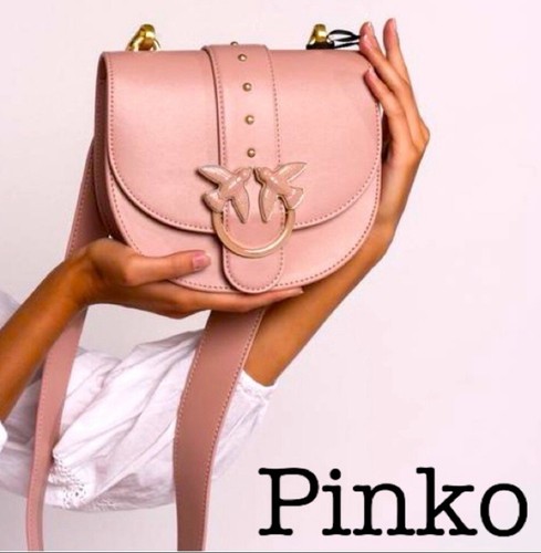 Pinko Pink Leather Crossbody Bag