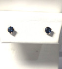 14K Yellow Gold Very Fine Quality Genuine Natural Sapphire Stud Earrings 4mm