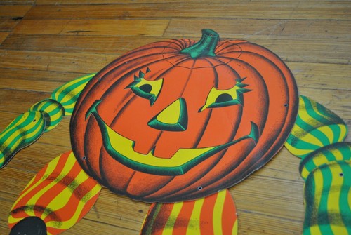 De colección Beistle Halloween Jack o Linterna Articulada Troquelada Calabaza Hombre - Imagen 2 de 5