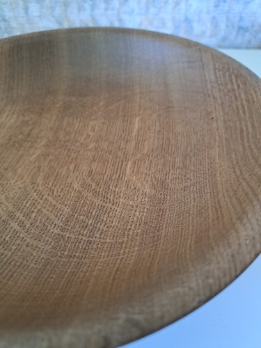 gedrechselte Schale aus Eiche, geräuchert , Durchmesser 20.5 cm Handarbeit - Bild 4 von 6
