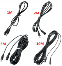 1-10M 12V CCTV LED DC Power Cable Extension Cord Adapter Male/Female 5.5mm 2.1mm