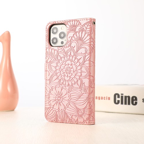 Flower Leather Wallet Card Flip Case For iPhone 14 13 12 11 Pro Max XS XR Cover - Picture 9 of 63