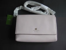 Kate Spade Charlotte Street, Alek Flap CrossbodyWKRU3420 Blush Pink Leather, New