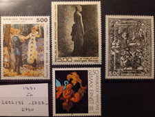 timbres france neufs N°2692/93-2727-2730 année 1991