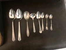 Mixed Lot of Silverplated Spoons Serving,Soup , Teaspoon, Jelly, Sugar and Baby