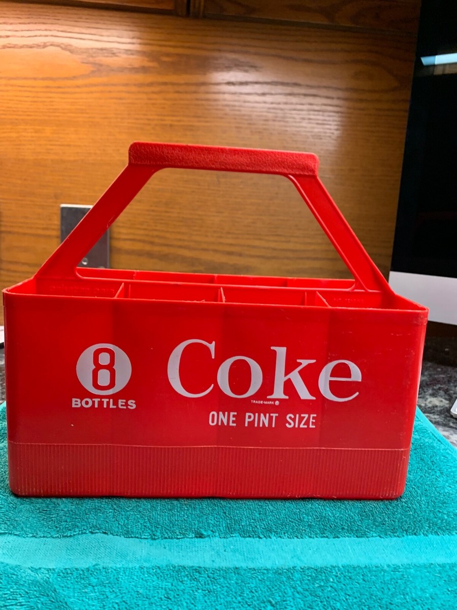Vintage Coke Coca Cola 8 Pack 16oz Half Quart Pint Plastic Carrier