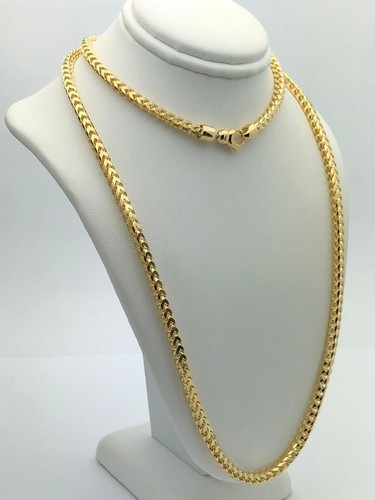 14k Yellow Gold Solid Franco Chain Link 