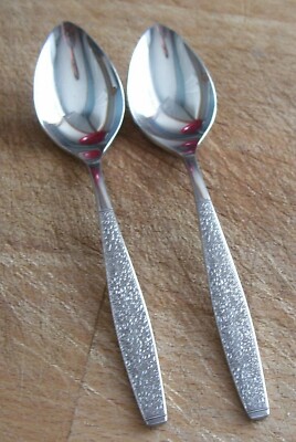 2 Teaspoon Tea Spoon Oneida Ltd Montina Indio 1881 Rogers Textured