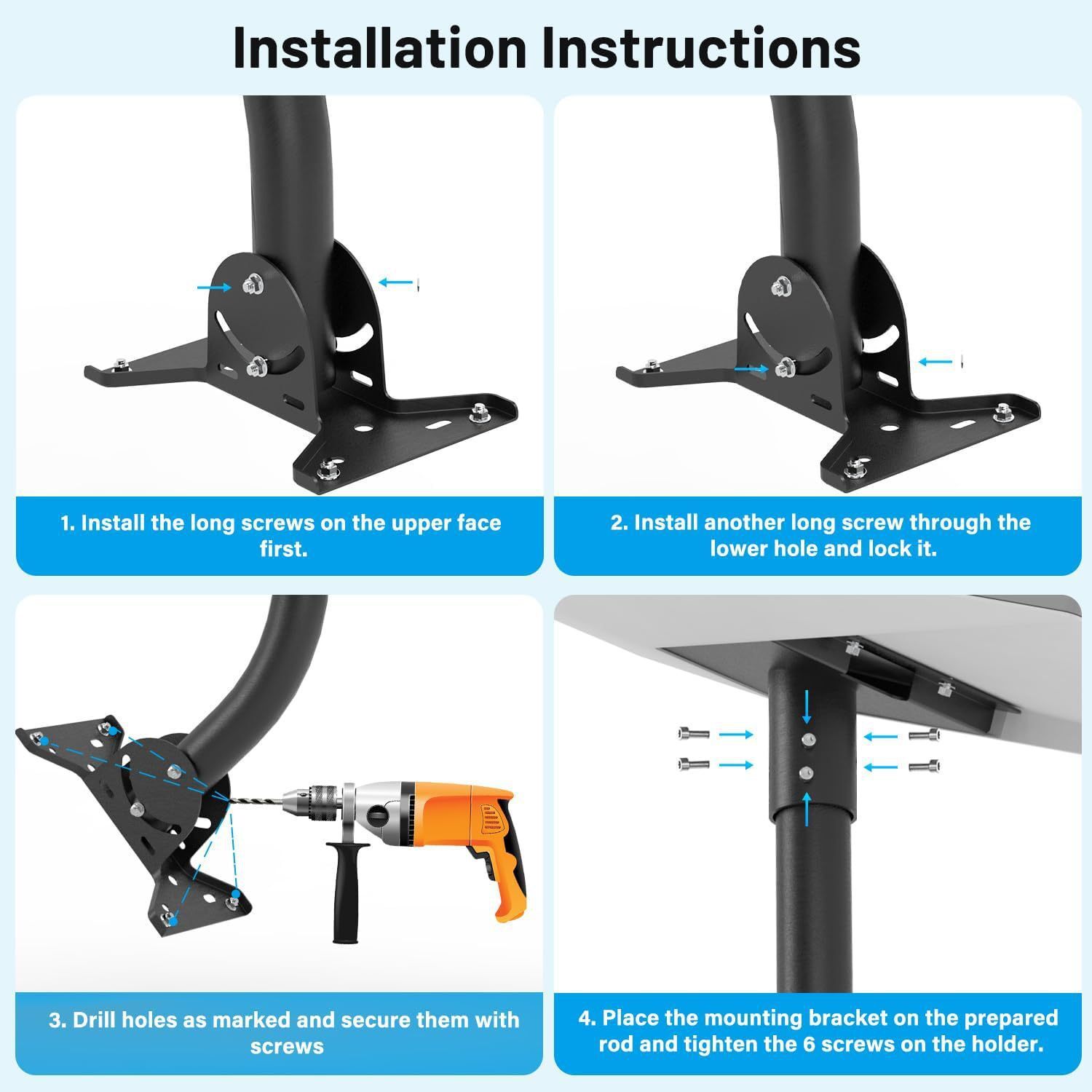 For Starlink Roof Mount Gen 3, Adjustable Starlink Pivot Mount Kit, Heavy Duty — image 12