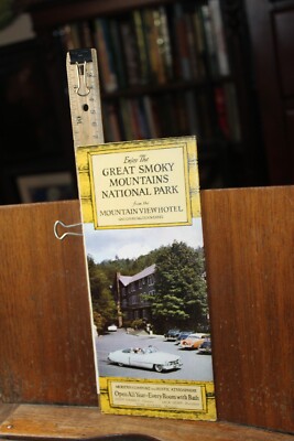 Vintage National Forest Travel Brochure Map Great Smoky Mountains Gatlinburg