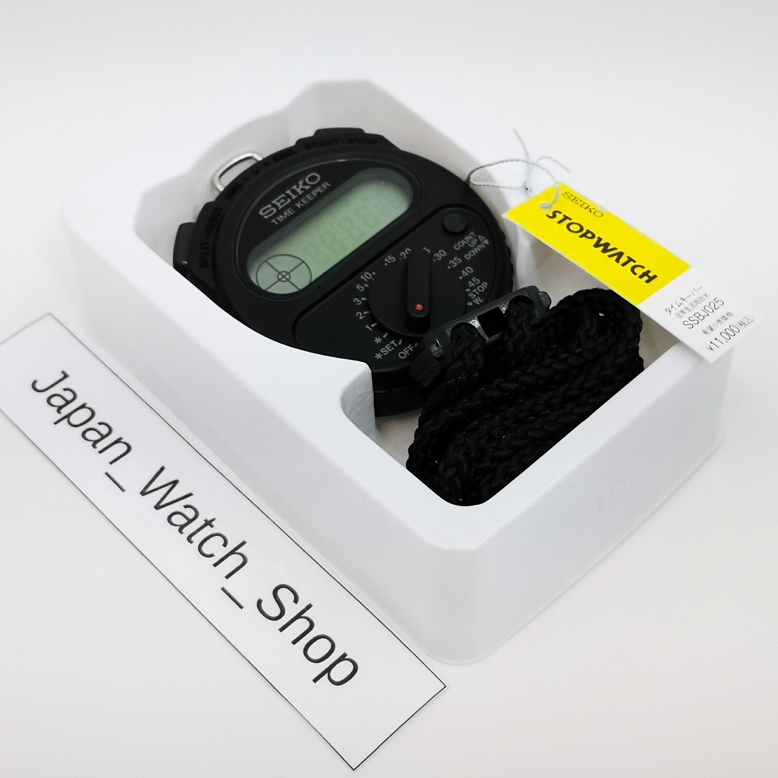 SEIKO STOPWATCH TIMEKEEPER SSBJ025 Black Digital quartz Great for