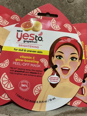 Yes To Grapefruit Brightening Peel-off Mask, 4 Pack ...