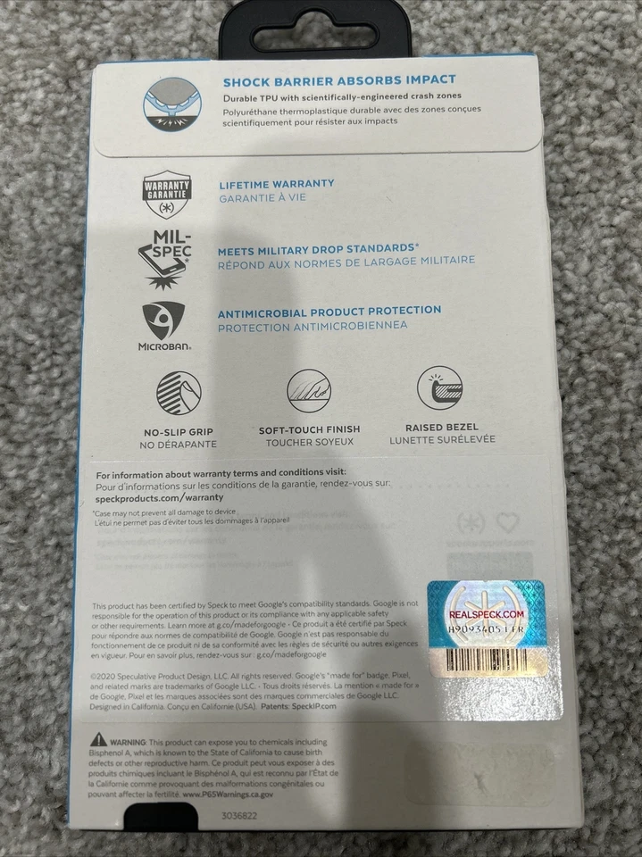 Speck Presidio Exotech W/ Grip Protection Case For Google Pixel 5 - Image 2 of 3