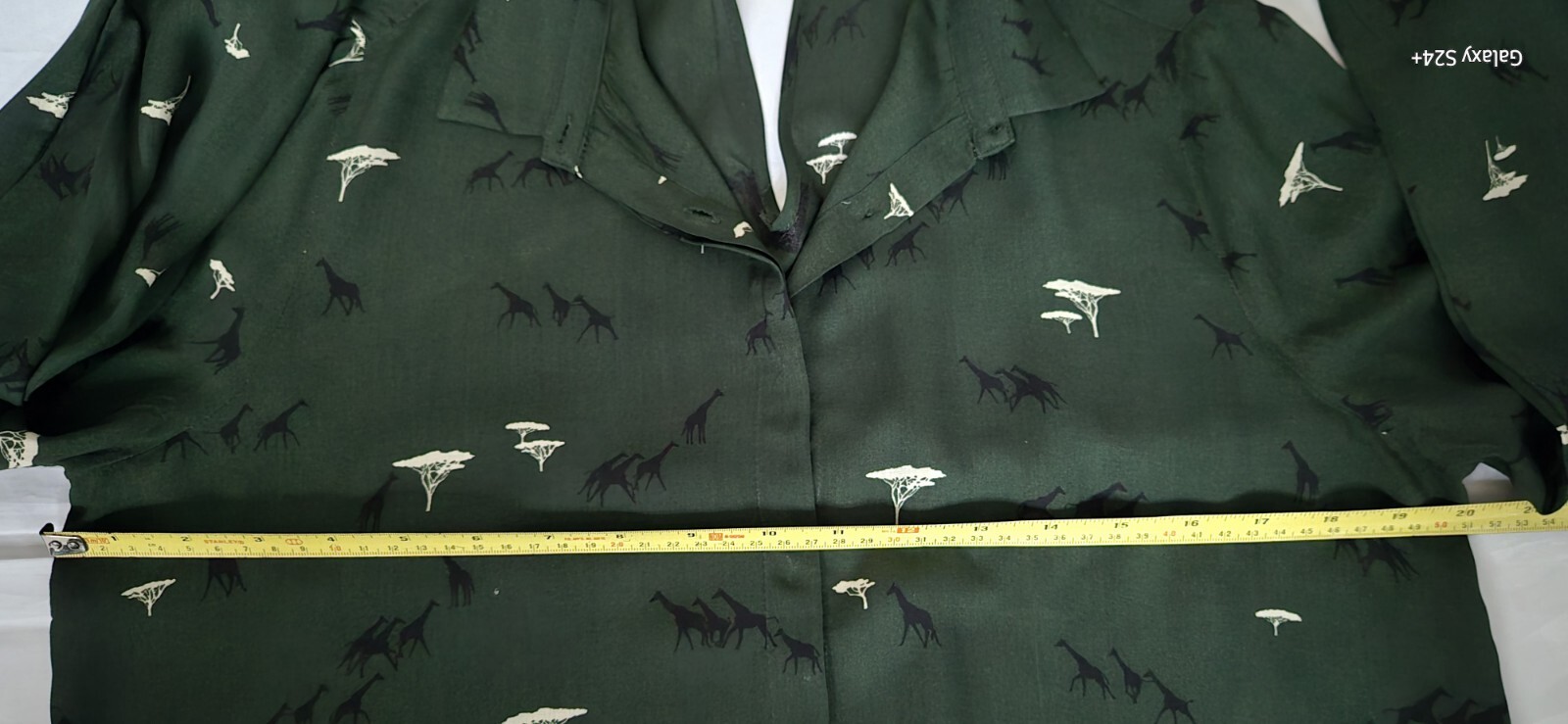 Dark Green Zara Basic(Trees/Giraffe Print)Top/Blo… - image 7