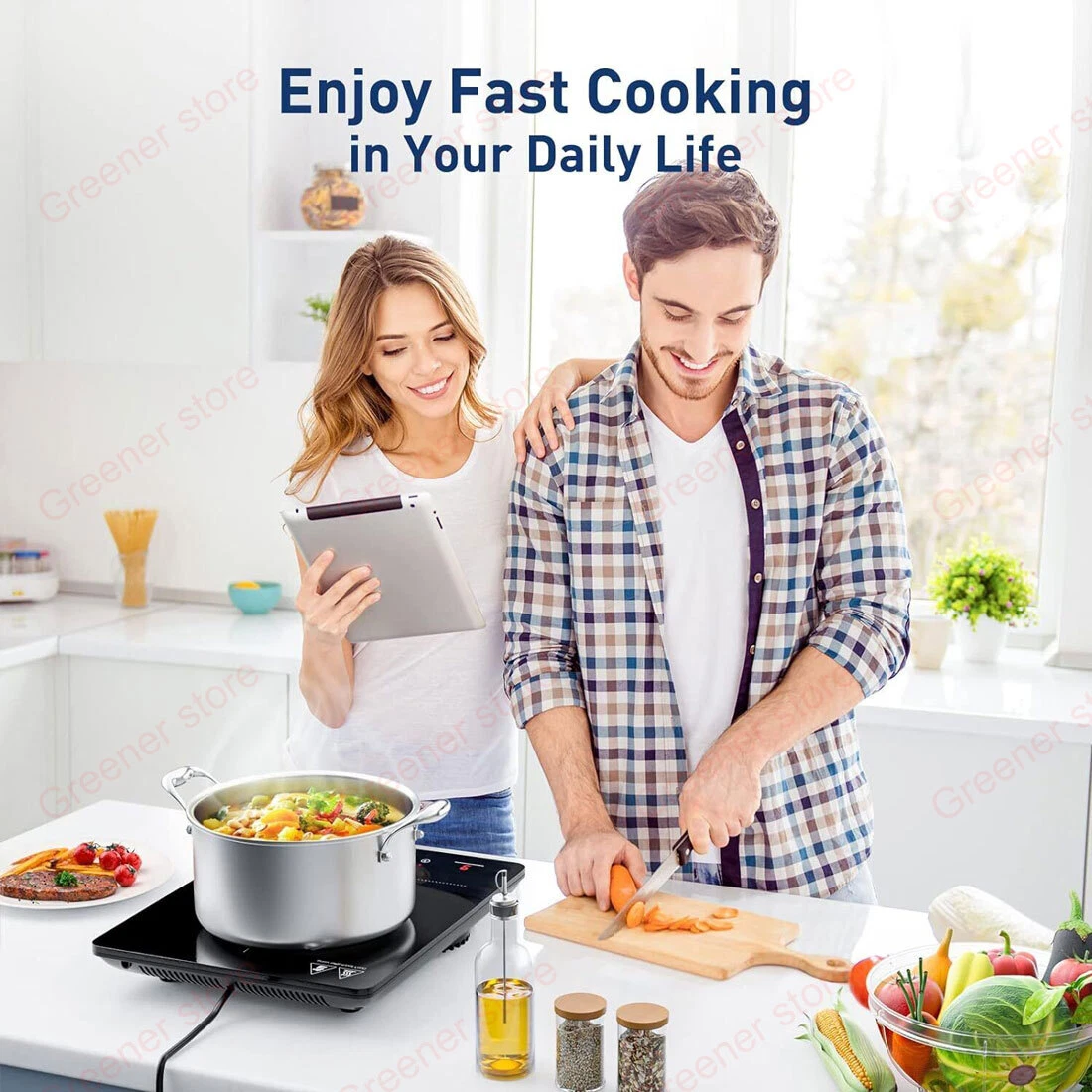 Electric Induction Hob Portable Cooker Digital Touch Single Cooker Hot Plate - Picture 12 of 13