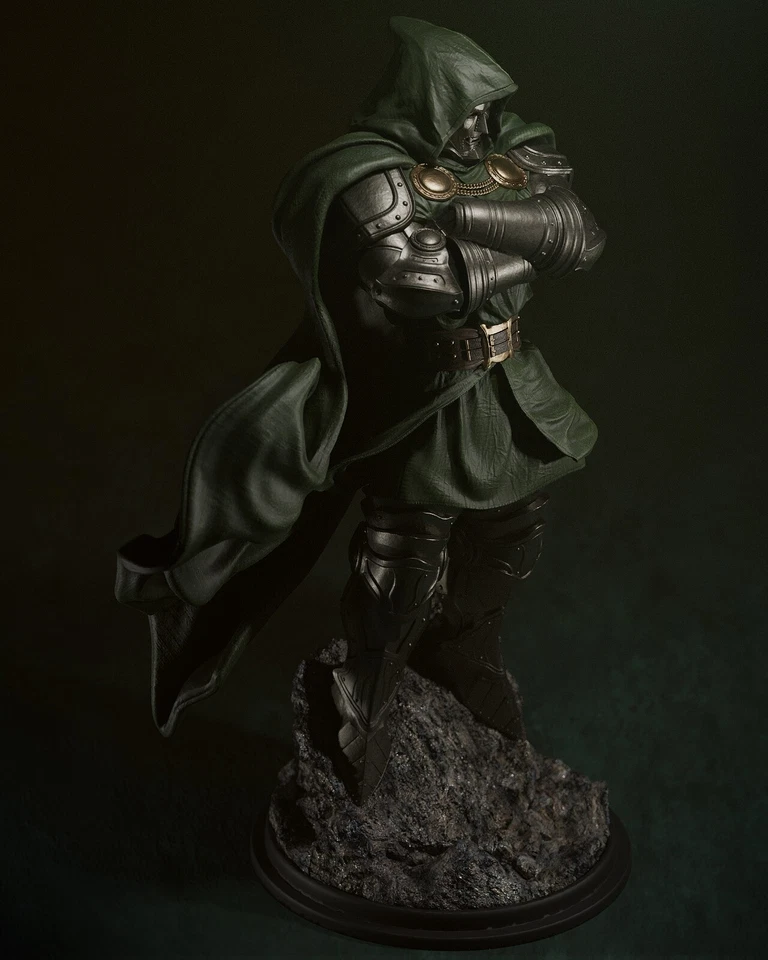 Escultura Dr Doom (300 mm)/impresa en 3D/sin pintar/sin montar/CA3DArt Foto 2 de 4