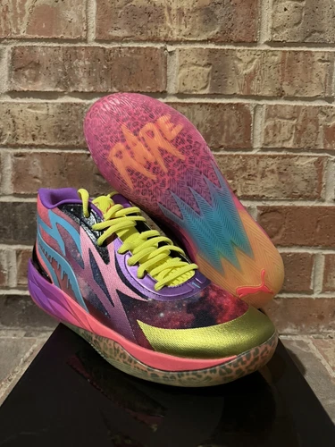 New 11.5 Puma LaMelo Ball MB.02 Be You Purple Glimmer Safety Yellow 378283-01
