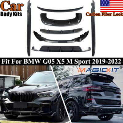For 2019-2022 BMW G05 X5 M50i Sport Carbon Fiber Look Full Body Aero Kits Set
