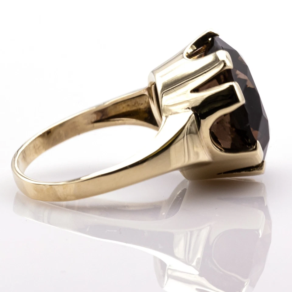 Ring 333 Gelbgold mit Rauchquarz - Bild 3 von 3