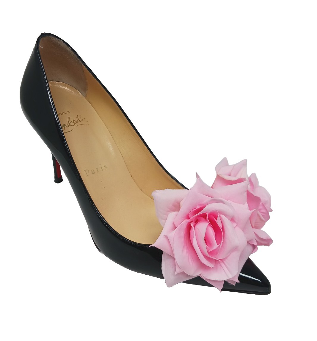 Pink Color Flowers Clips for Shoes (2 pcs), Shoe Clips, Shoe